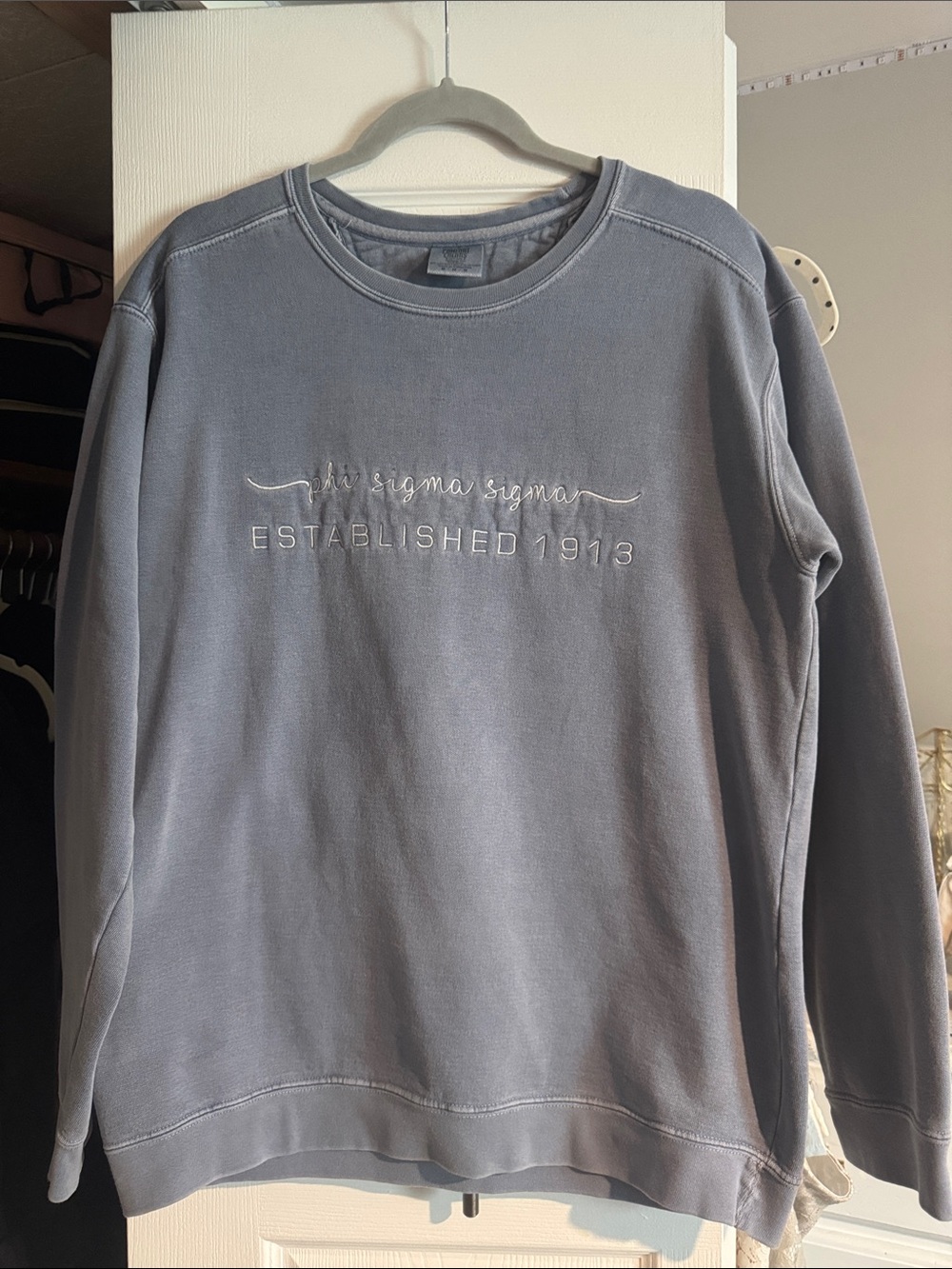 PHI SIG EMBROIDERED CREW